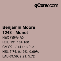 カラーコード: Benjamin Moore - 1243 - Monet | qconv.com