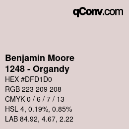 Color code: Benjamin Moore - 1248 - Organdy | qconv.com