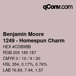 Código de color: Benjamin Moore - 1249 - Homespun Charm | qconv.com