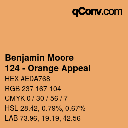 Farbcode: Benjamin Moore - 124 - Orange Appeal | qconv.com