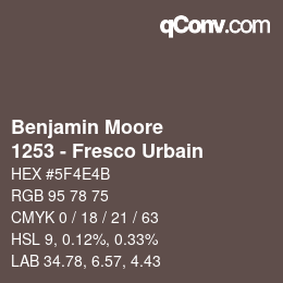 Color code: Benjamin Moore - 1253 - Fresco Urbain | qconv.com