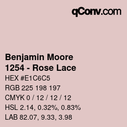 Farbcode: Benjamin Moore - 1254 - Rose Lace | qconv.com
