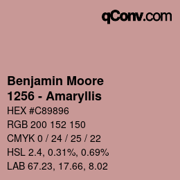 Color code: Benjamin Moore - 1256 - Amaryllis | qconv.com