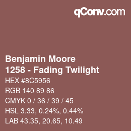 Color code: Benjamin Moore - 1258 - Fading Twilight | qconv.com