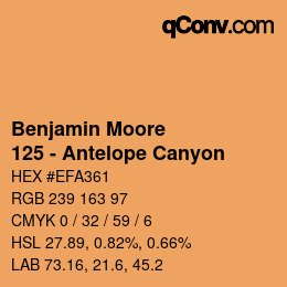 Color code: Benjamin Moore - 125 - Antelope Canyon | qconv.com
