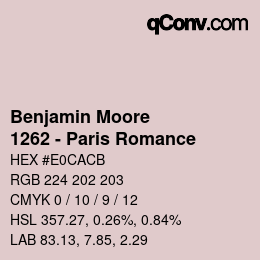 Farbcode: Benjamin Moore - 1262 - Paris Romance | qconv.com