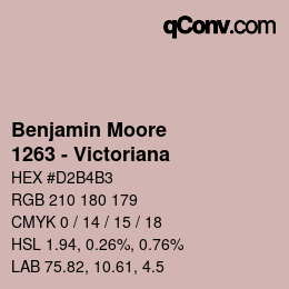 Código de color: Benjamin Moore - 1263 - Victoriana | qconv.com