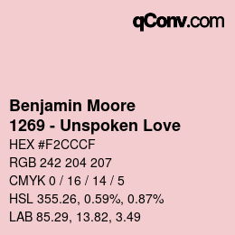 Color code: Benjamin Moore - 1269 - Unspoken Love | qconv.com