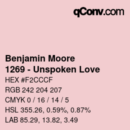 Code couleur: Benjamin Moore - 1269 - Unspoken Love | qconv.com