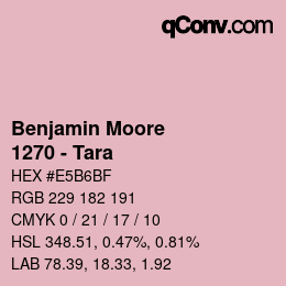 Código de color: Benjamin Moore - 1270 - Tara | qconv.com