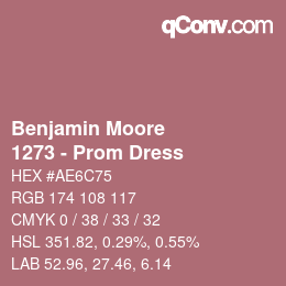 Color code: Benjamin Moore - 1273 - Prom Dress | qconv.com
