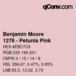 Color code: Benjamin Moore - 1276 - Petunia Pink | qconv.com