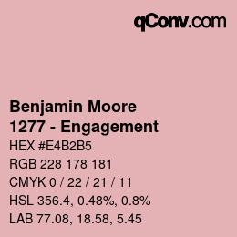 Color code: Benjamin Moore - 1277 - Engagement | qconv.com