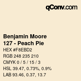 Farbcode: Benjamin Moore - 127 - Peach Pie | qconv.com