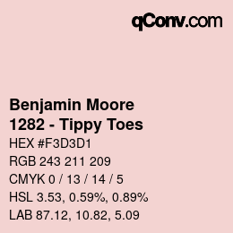 Color code: Benjamin Moore - 1282 - Tippy Toes | qconv.com