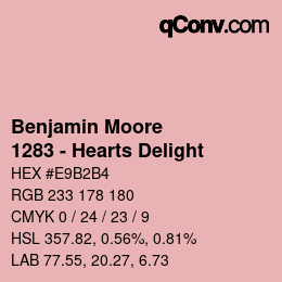 Color code: Benjamin Moore - 1283 - Hearts Delight | qconv.com