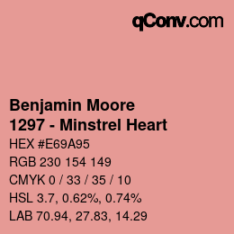 Color code: Benjamin Moore - 1297 - Minstrel Heart | qconv.com