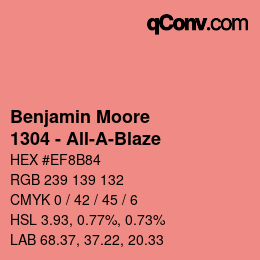 Farbcode: Benjamin Moore - 1304 - All-A-Blaze | qconv.com