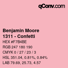 Color code: Benjamin Moore - 1311 - Confetti | qconv.com
