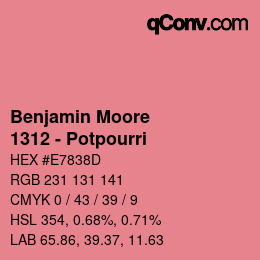 Color code: Benjamin Moore - 1312 - Potpourri | qconv.com