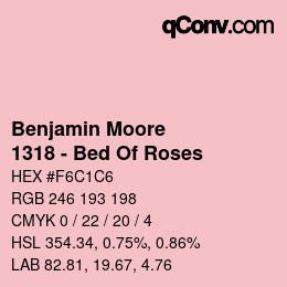 Color code: Benjamin Moore - 1318 - Bed Of Roses | qconv.com
