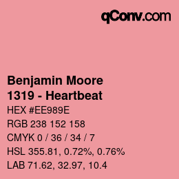 Color code: Benjamin Moore - 1319 - Heartbeat | qconv.com