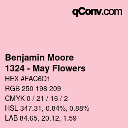 Code couleur: Benjamin Moore - 1324 - May Flowers | qconv.com