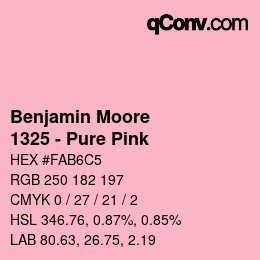 Farbcode: Benjamin Moore - 1325 - Pure Pink | qconv.com