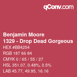 Code couleur: Benjamin Moore - 1329 - Drop Dead Gorgeous | qconv.com