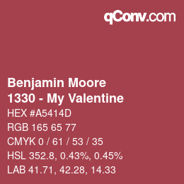 Farbcode: Benjamin Moore - 1330 - My Valentine | qconv.com