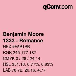 Color code: Benjamin Moore - 1333 - Romance | qconv.com