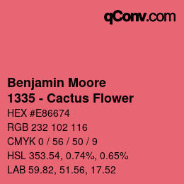 Code couleur: Benjamin Moore - 1335 - Cactus Flower | qconv.com