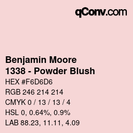 Code couleur: Benjamin Moore - 1338 - Powder Blush | qconv.com