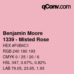 Color code: Benjamin Moore - 1339 - Misted Rose | qconv.com