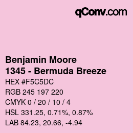 Color code: Benjamin Moore - 1345 - Bermuda Breeze | qconv.com