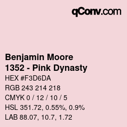 カラーコード: Benjamin Moore - 1352 - Pink Dynasty | qconv.com