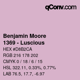 Código de color: Benjamin Moore - 1369 - Luscious | qconv.com