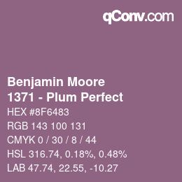 Color code: Benjamin Moore - 1371 - Plum Perfect | qconv.com