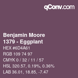 Farbcode: Benjamin Moore - 1379 - Eggplant | qconv.com