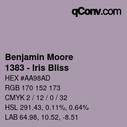 Farbcode: Benjamin Moore - 1383 - Iris Bliss | qconv.com