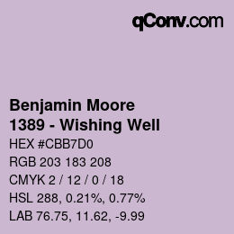 Farbcode: Benjamin Moore - 1389 - Wishing Well | qconv.com