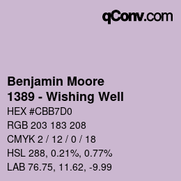 Código de color: Benjamin Moore - 1389 - Wishing Well | qconv.com