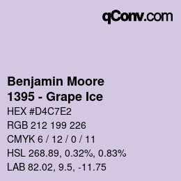 Farbcode: Benjamin Moore - 1395 - Grape Ice | qconv.com