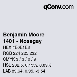 Farbcode: Benjamin Moore - 1401 - Nosegay | qconv.com