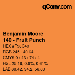 Code couleur: Benjamin Moore - 140 - Fruit Punch | qconv.com