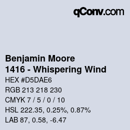 Code couleur: Benjamin Moore - 1416 - Whispering Wind | qconv.com