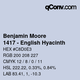 カラーコード: Benjamin Moore - 1417 - English Hyacinth | qconv.com