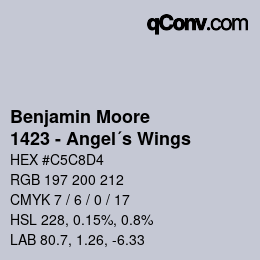 Color code: Benjamin Moore - 1423 - Angel´s Wings | qconv.com