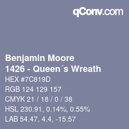 カラーコード: Benjamin Moore - 1426 - Queen´s Wreath | qconv.com