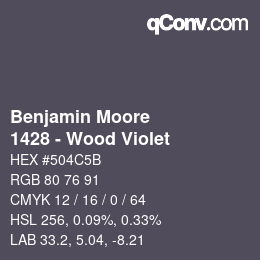 Farbcode: Benjamin Moore - 1428 - Wood Violet | qconv.com